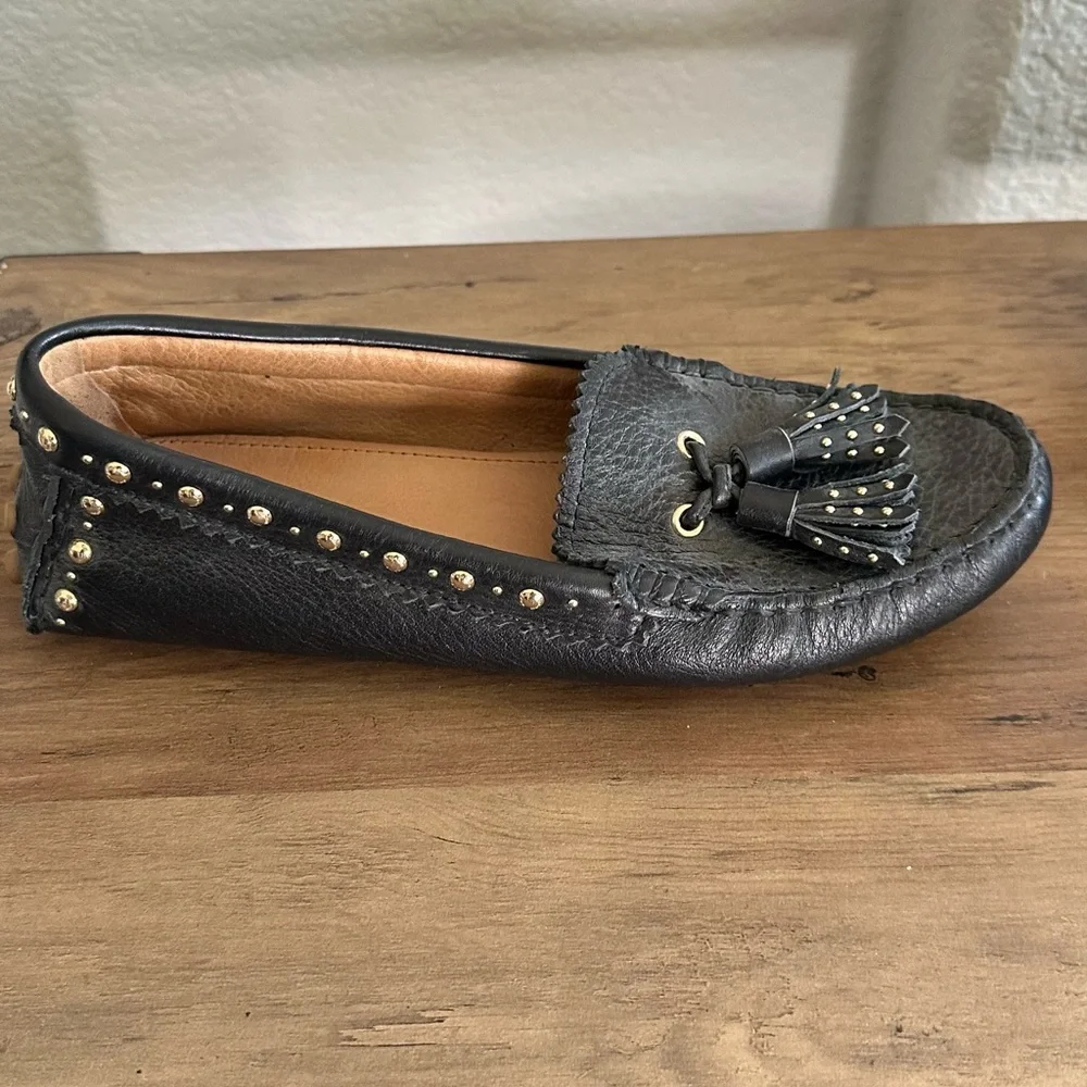 Coach Norfolk Black Leather Loafers